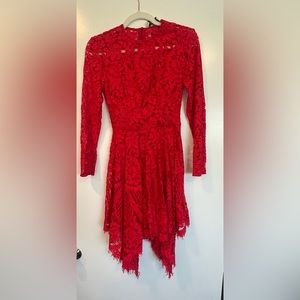 Red lace Halo Hanky dress